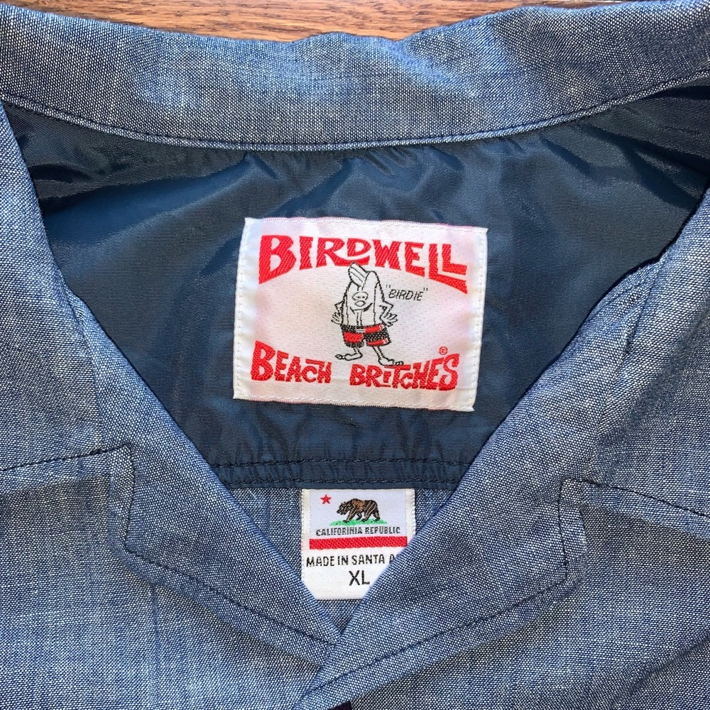 Men’s Birdwell Surf chambray work shirt XL Mollusk Katin.